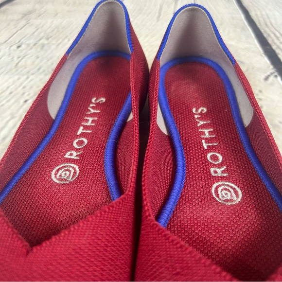 Rothy’s scooter red flats round toe authentic great condition shoe - Picture 7 of 8